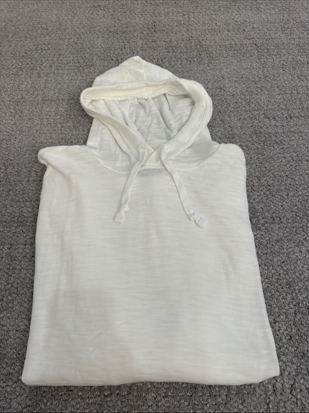 Faherty Sunwashed Organic Hoodie, Cream Lg
